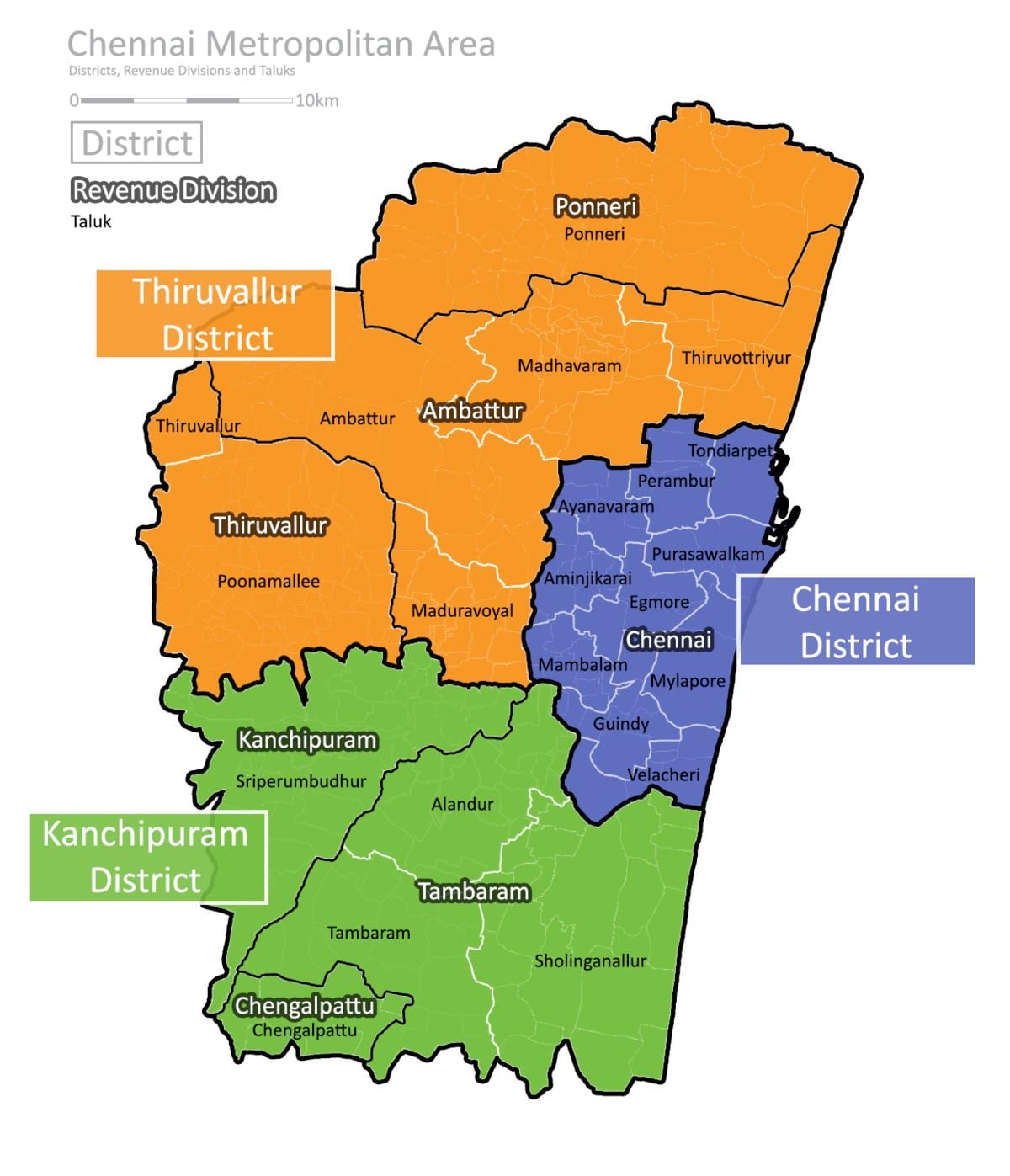 vendndodhja harta e Chennai