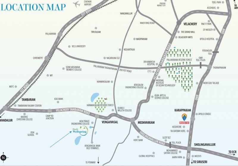 Medavakkam Chennai hartë