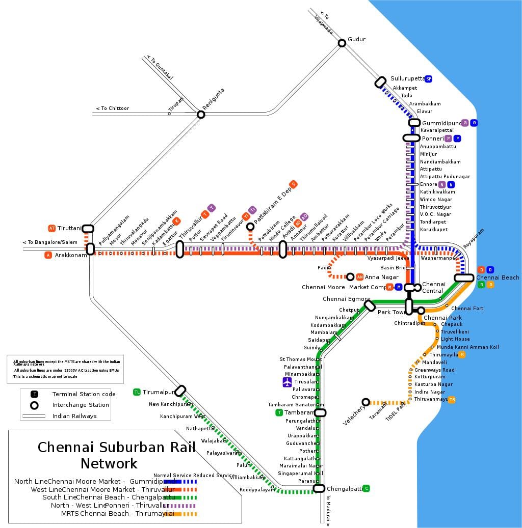 Chennai periferike hekurudhor hartë