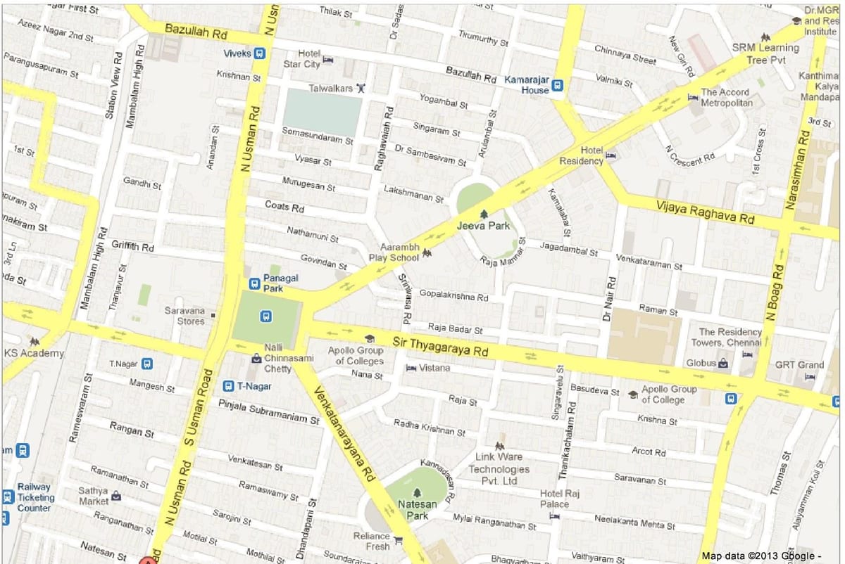 harta e Chennai t Nagar